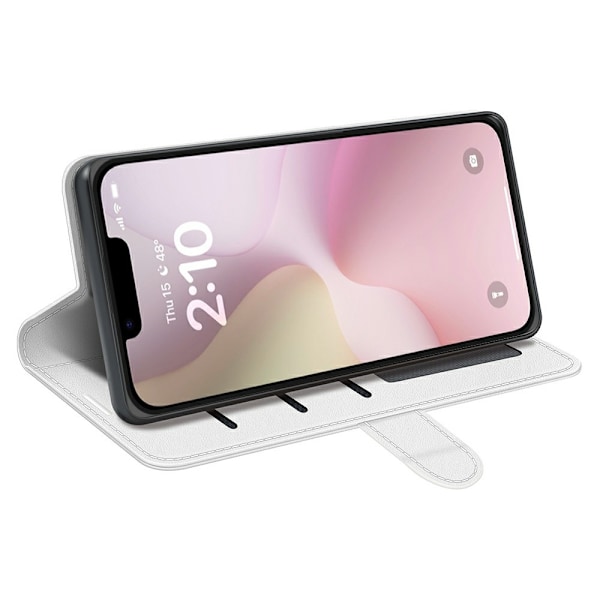 iPhone 16e Fodral Crazy Horse Läder Vit