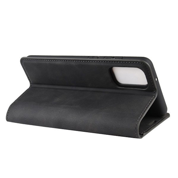 Samsung Galaxy S20 FE - Silkeslent Läderfodral - Svart Black Svart