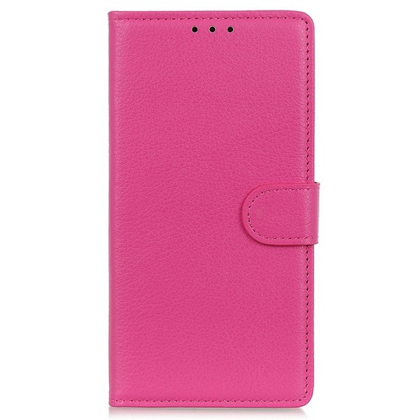 Motorola Moto E22i Fodral Litchi Läder Rosa