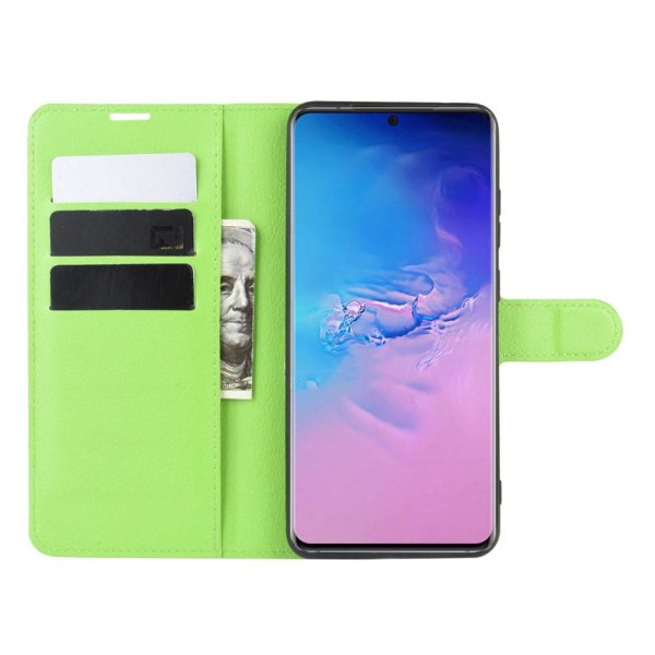 Samsung Galaxy S20 Ultra - Litchi Plånboksfodral - Grön Green Grön