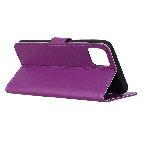 iPhone 11 Pro - Plånboksfodral Litchi - Lila Purple Lila
