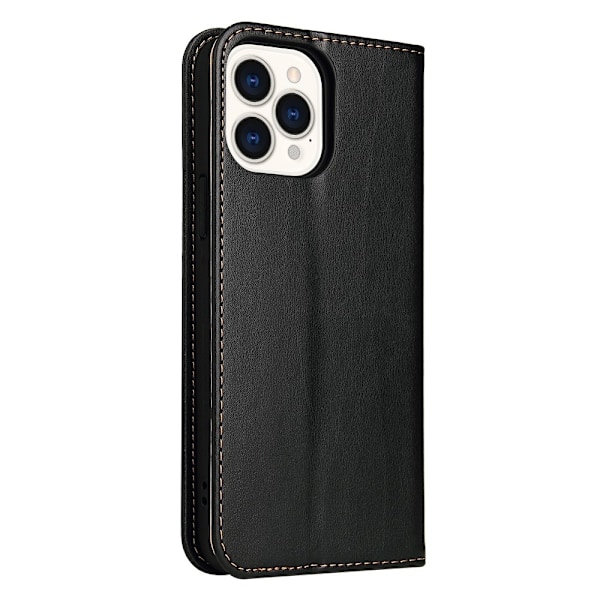 iPhone 13 Pro - Läder Flip Fodral - Svart