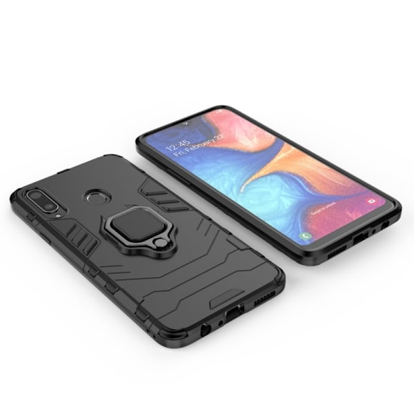 Samsung Galaxy A20s - Hybrid Ring Skal - Svart Black Svart
