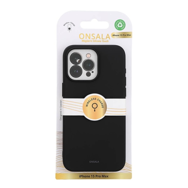 ONSALA iPhone 15 Pro Max MagSafe Skal Med Silikonyta Svart