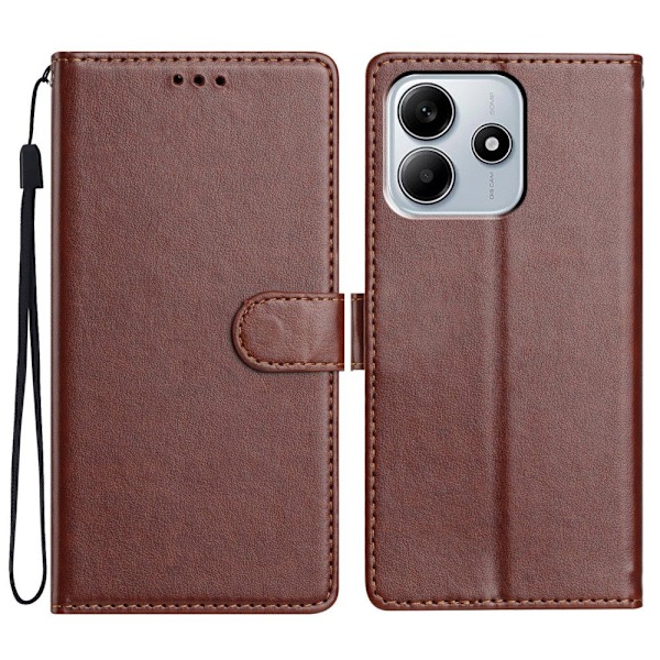 Xiaomi Redmi Note 14 5G Plånboksfodral Läder Brun