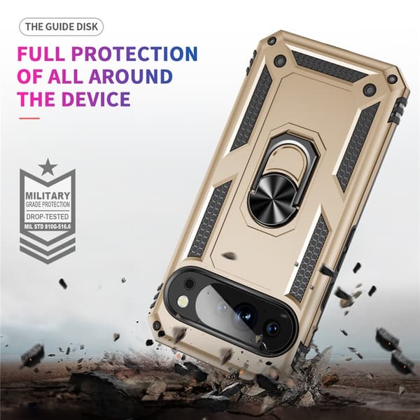 Google Pixel 10 Pro XL Skal Armor Ring Hybrid Guld
