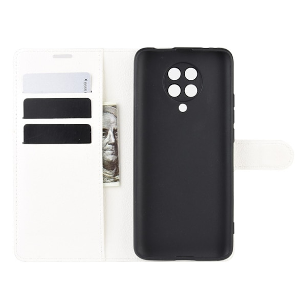 Xiaomi Poco F2 Pro - Litchi Plånboksfodral - Vit White Vit