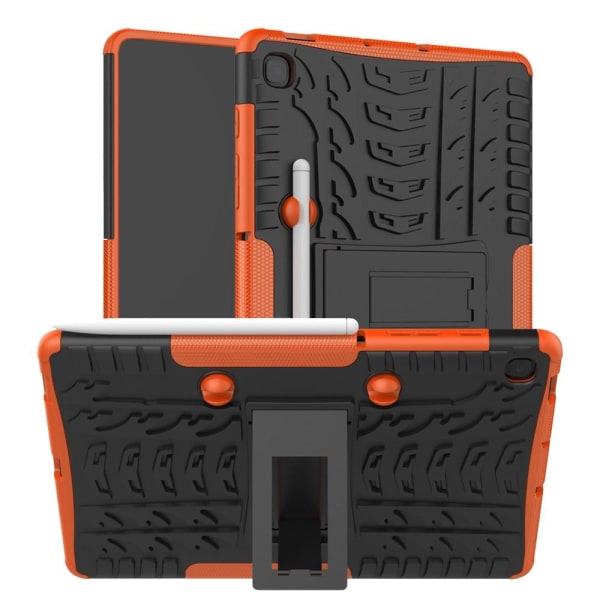 Samsung Galaxy Tab S6 Lite Skal Rugged Kickstand Armor Orange Orange Orange