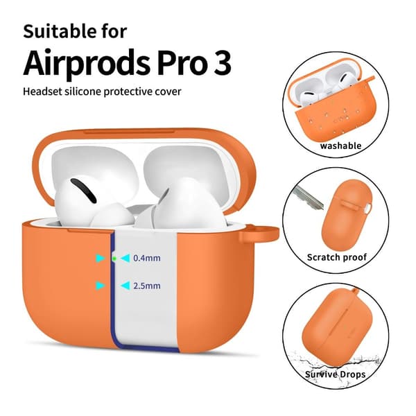 Tech-Protect AirPods Pro 3 Skal Silikon Hook Cosmic Orange