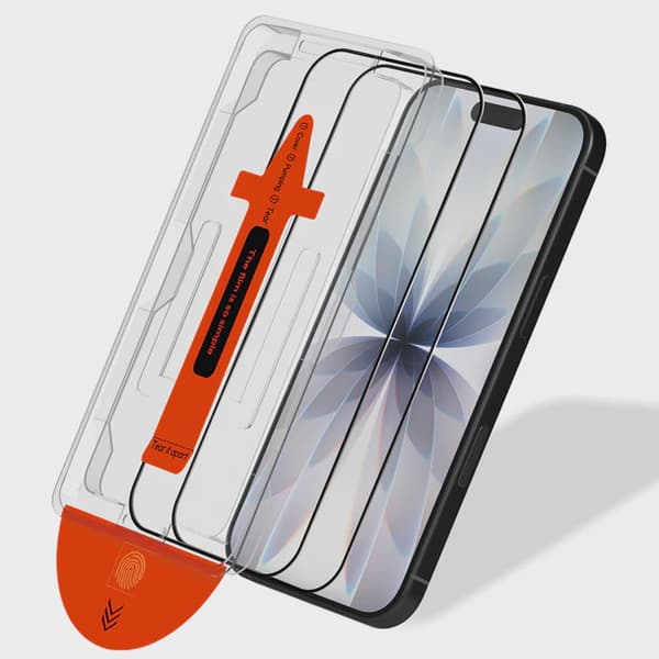 2-Pack iPhone 17e/16e Skärmskydd I Härdat Glas - Med Monteringsram