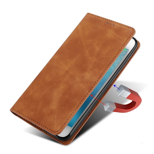 OnePlus Nord N100 - Silkeslent Flip Fodral - Brun Brown Brun