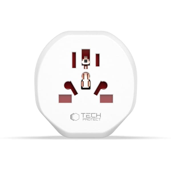 Tech-Protect Universal Reseadpater EU Plugg Vit