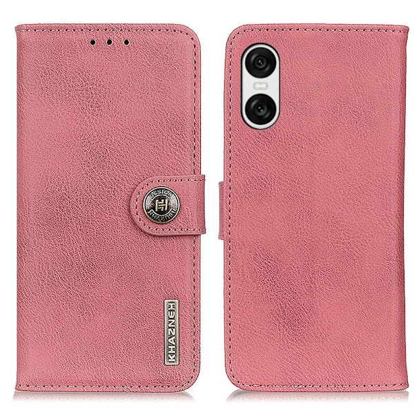 KHAZNEH Sony Xperia 10 VI Läder Fodral Rosa