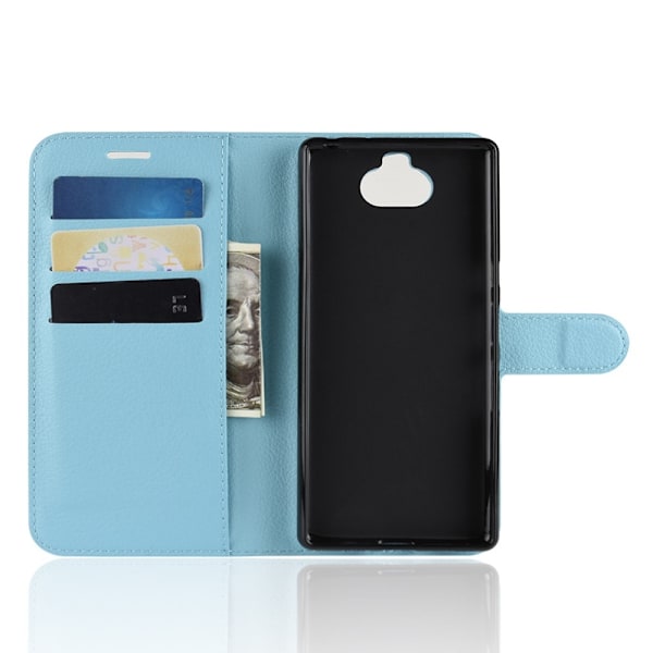 Sony Xperia 10 Plus - Litchi Plånboksfodral - Ljus Blå LightBlue Ljus Blå