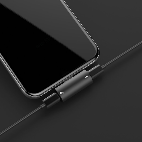 Baseus USB Adapter 2x Lightning Port - Svart Svart