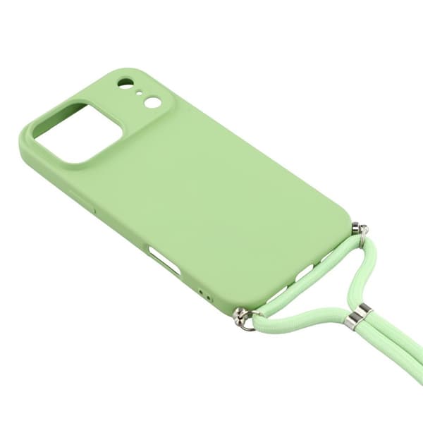 iPhone 17 Pro Skal Med Mobilsnöre TPU Grön