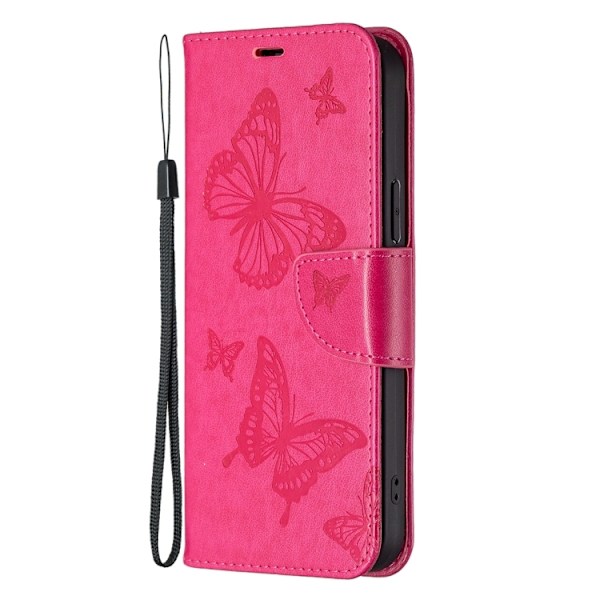 Xiaomi 13 Lite 5G Fodral Med Fjäril Tryck Rosa