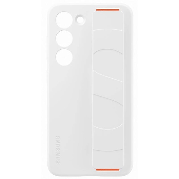 Samsung Galaxy S23 Skal Silicone with Strap Vit