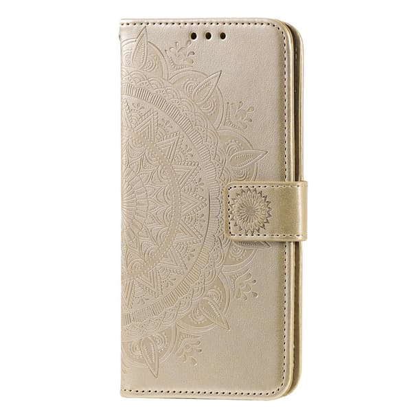 Huawei Y5p - Mandala Plånboksfodral - Guld Gold Guld