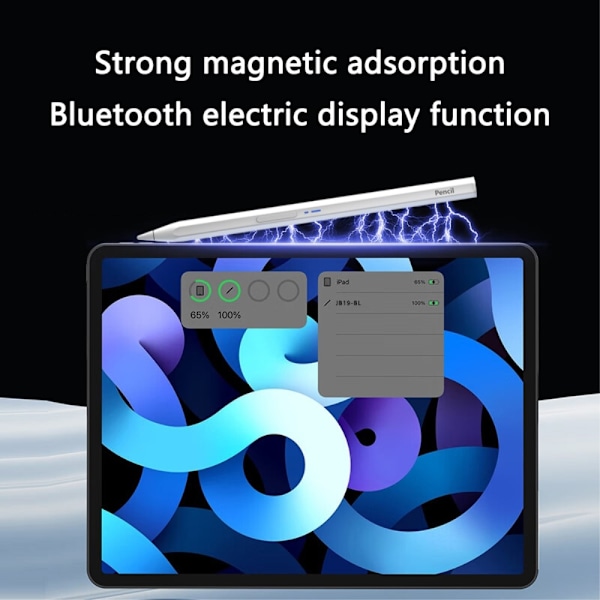 Bluetooth Magnetisk Hexagon Stylus Touchpenna Vit