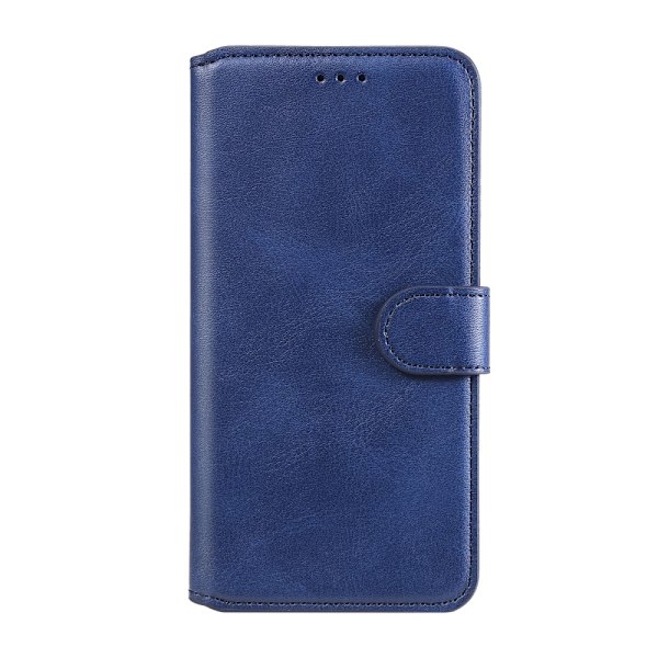 Xiaomi Redmi 9T - Solid Läder Fodral - Blå Blue Blå