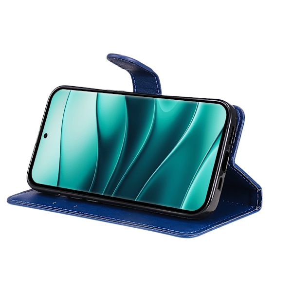 Xiaomi Redmi Note 14 Pro/Pro Plus 5G Fodral Solid Läder Blå