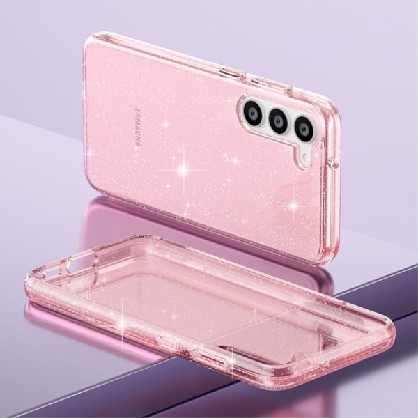 Samsung Galaxy S23 Plus Skal Glitter Hybrid Rosa