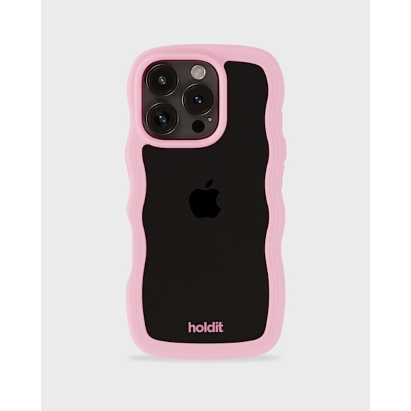 holdit iPhone 16 Pro Max Skal Wavy Pink/Transparent