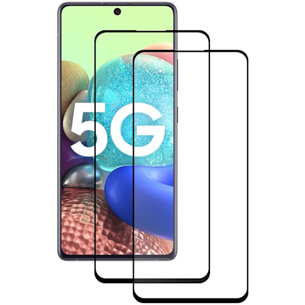 [2-Pack] - Samsung A73 Heltäckande Skärmskydd i Härdat Glas