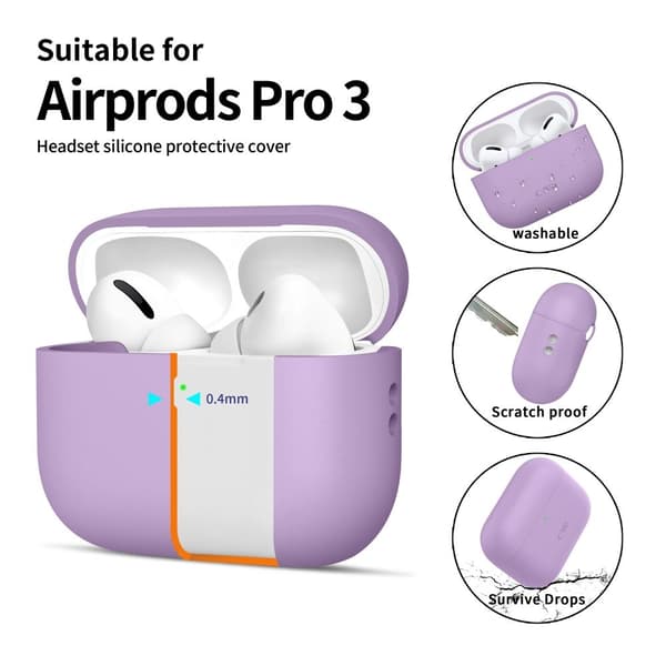 Tech-Protect AirPods Pro 3 Skal Silicone Lavender