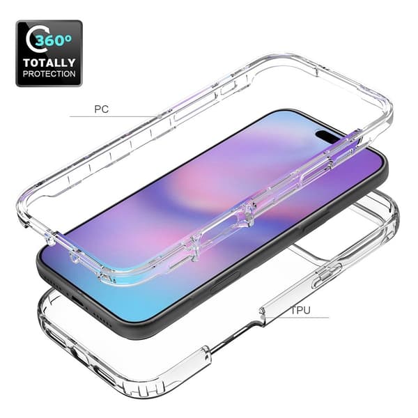 iPhone 17 Pro Max Skal Shockproof Hybrid Transparent