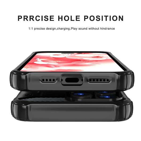 iPhone 16 Pro Skal Shockproof Armor Hybrid Svart