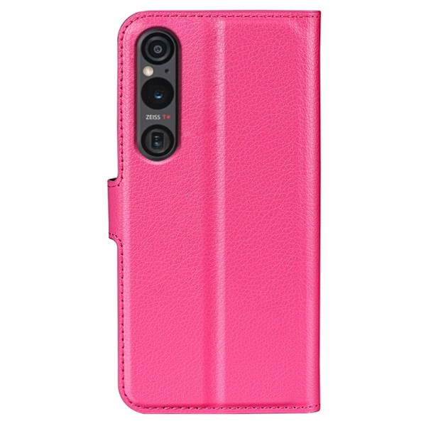 Sony Xperia 1 VI Fodral Litchi Läder Rosa