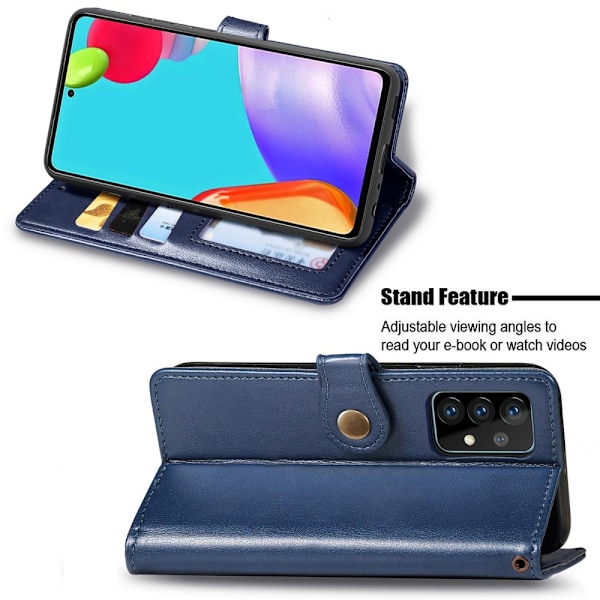 Samsung Galaxy A72 - Solid Plånboksfodral - Blå Blue Blå