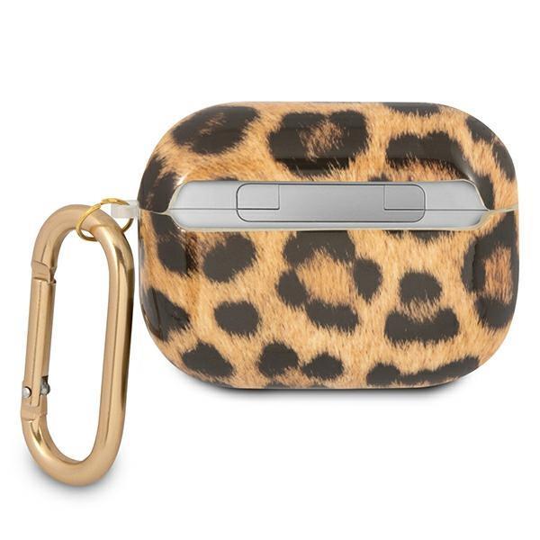 Guess AirPods Pro - Leopard Collection Med Karbinhake - Leopard Leopard Guld
