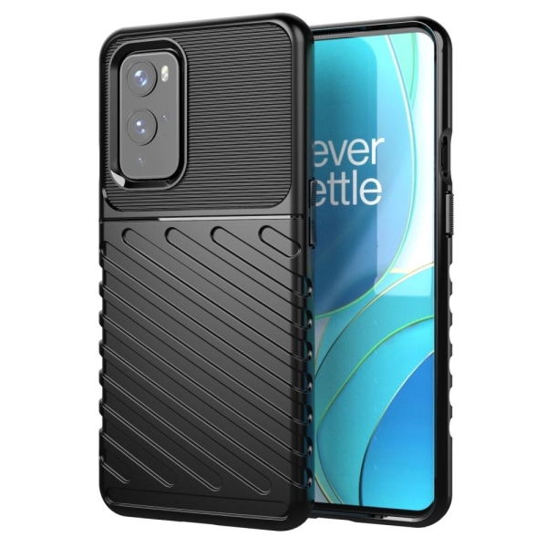 OnePlus 9 - Twill Textur Skal - Svart Black Svart