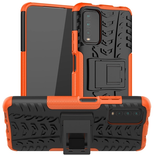 Xiaomi Redmi 9T - Ultimata Stöttåliga Skalet med Stöd - Orange Orange Orange