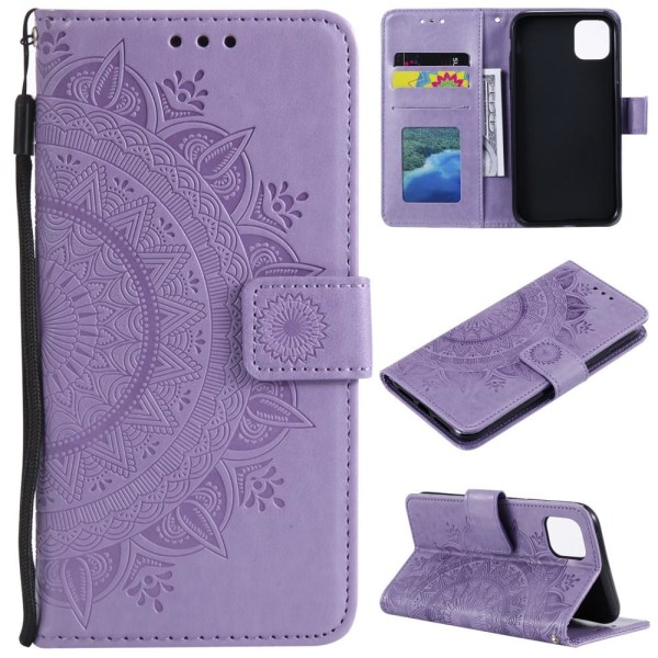 iPhone 12 Mini - Mandala Fodral - Lila Purple Lila