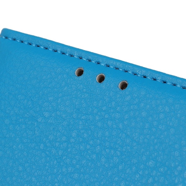 OnePlus 7 - Plånboksfodral Litchi - Blå Blue Blå
