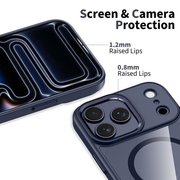 Tech-Protect iPhone 17 Pro Max Skal MagSafe MagMat Deep Blue/Clear
