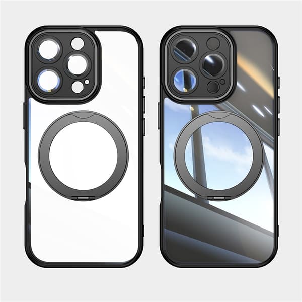 iPhone 16 Pro Max Skal MagSafe Kickstand Transparent/Svart