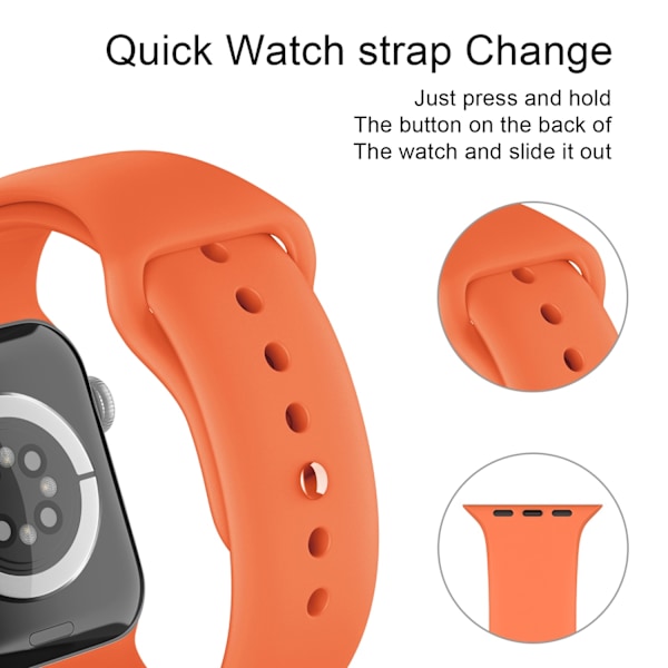 Apple Watch 38/40/41 mm Silikon Armband (S/M) Orange