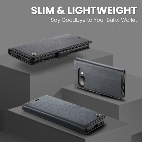 CASEME Google Pixel 9a Fodral RFID Läder Svart