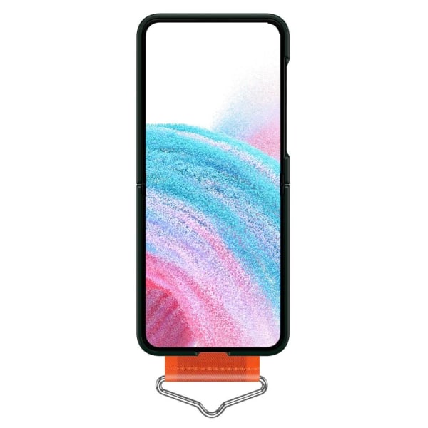 Samsung Galaxy Z Flip 5 Skal Bälte Mörk Grön/Orange