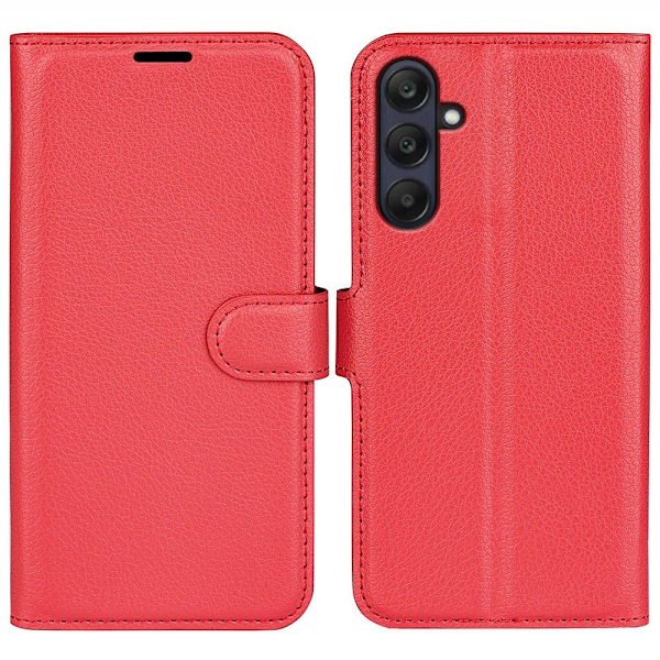 Samsung Galaxy A16 / A26 5G Fodral Litchi Läder Textur Röd
