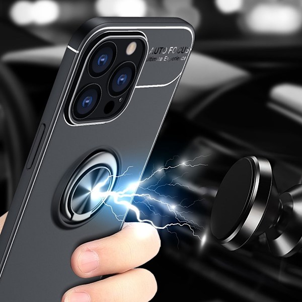 iPhone 13 Pro Max - Ring Skal - Svart/Blå