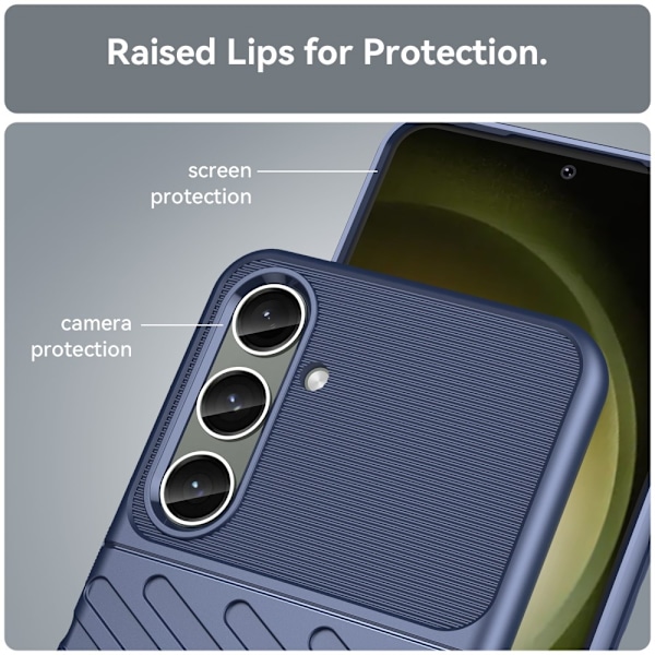 Galaxy S25 Plus / S24 Plus Skal Twill Textur Blå