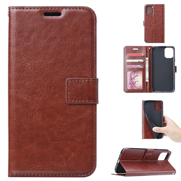 Samsung Galaxy A71 - Crazy Horse Fodral - Brun Brown Brun