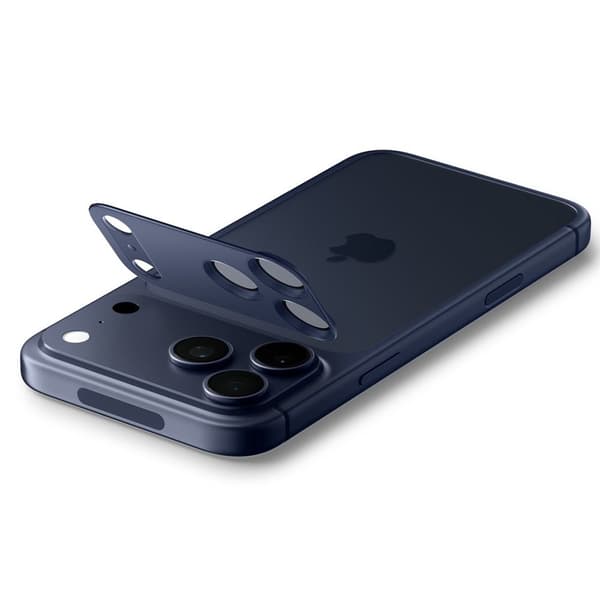 Spigen iPhone 17 Pro Max Linsskydd Optik Pro GLAS.tR "Ez Fit" Blå