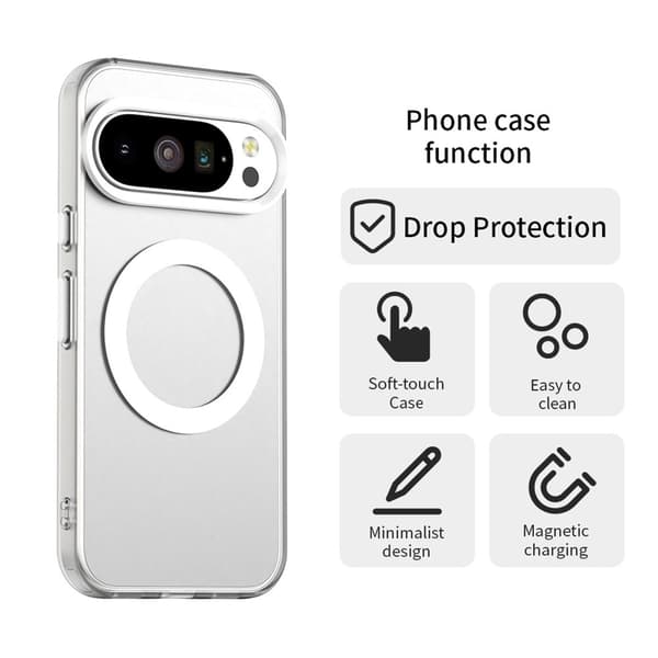 Google Pixel 10 / 10 Pro Skal MagSafe Hybrid Transparent